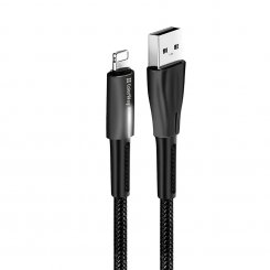 Кабель ColorWay USB to Lightning 2.4A 1m (CW-CBUL035-BK) Black
