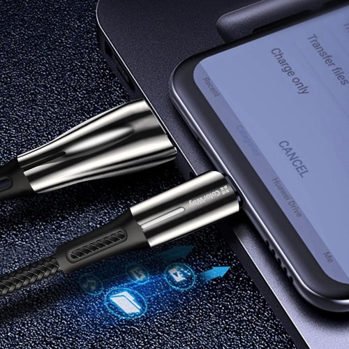 Кабель ColorWay USB to Lightning 2.4A 1m (CW-CBUL035-BK) Black купити в Україні | Telemart фото