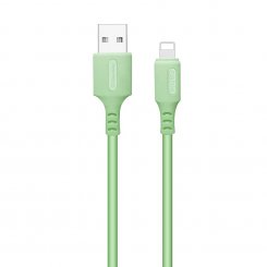 Кабель ColorWay USB to Lightning 2.4A 1m (CW-CBUL042-GR) Green