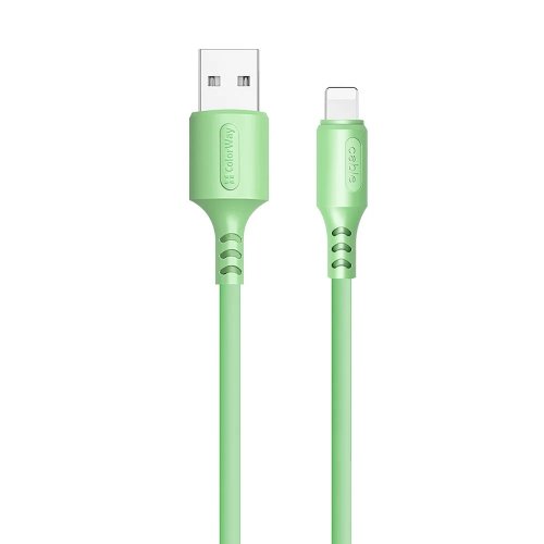 Кабель ColorWay USB to Lightning 2.4A 1m (CW-CBUL042-GR) Green купити в Україні | Telemart фото