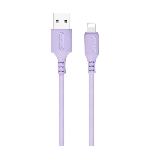 Кабель ColorWay USB to Lightning 2.4A 1m (CW-CBUL044-PU) Purple купити в Україні | Telemart фото