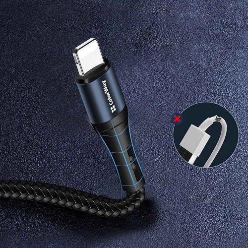 Кабель ColorWay USB to Lightning 2.4A 1m (CW-CBUL045-BK) Black купить в Украине | Telemart фото