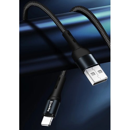 Кабель ColorWay USB to Lightning 2.4A 1m (CW-CBUL045-BK) Black купить в Украине | Telemart фото