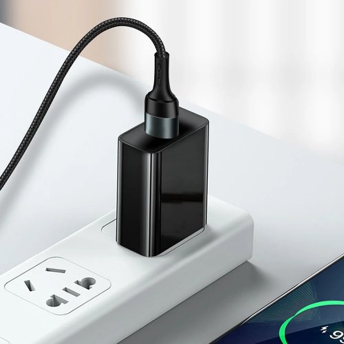 Кабель ColorWay USB to Lightning 2.4A 1m (CW-CBUL045-BK) Black купить в Украине | Telemart фото