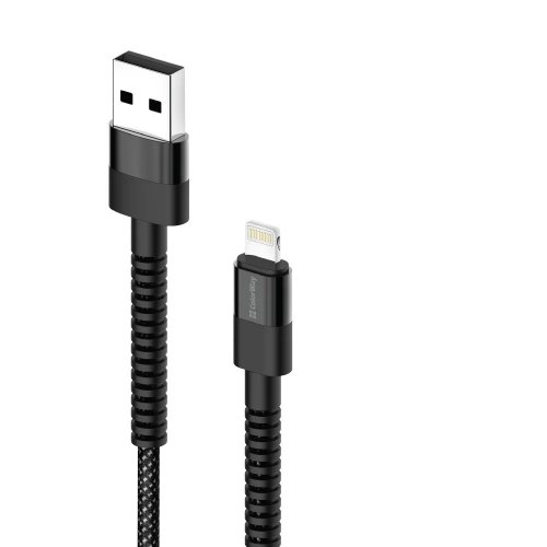 Кабель ColorWay USB to Lightning 2.4A 1m (CW-CBUL063-BK) Black купити в Україні | Telemart фото