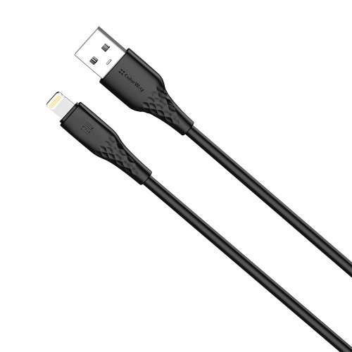 Кабель ColorWay USB to Lightning 3A 2m (CW-CBUL095-BK) Black купить в Украине | Telemart фото