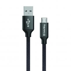 Кабель ColorWay USB to microUSB 2.1A 1m (CW-CBUM002-BK) Black