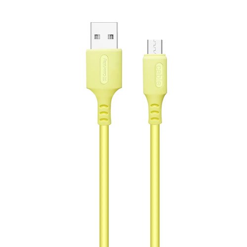 Кабель ColorWay USB to microUSB 2.4A 1m (CW-CBUM043-Y) Yellow купити в Україні | Telemart фото