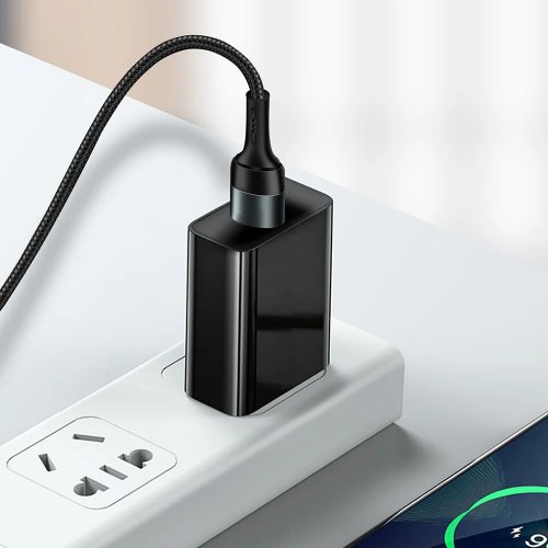 Кабель ColorWay USB to microUSB 2.4A 1m (CW-CBUM045-BK) Black купити в Україні | Telemart фото