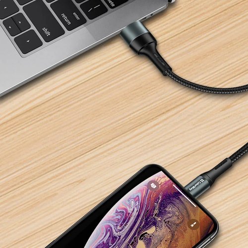 Кабель ColorWay USB to microUSB 2.4A 1m (CW-CBUM045-BK) Black купити в Україні | Telemart фото