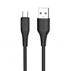 Кабель ColorWay USB to microUSB 3A 1m (CW-CBUM094-BK) Black