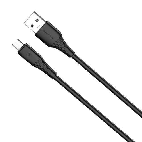 Кабель ColorWay USB to microUSB 3A 1m (CW-CBUM094-BK) Black купити в Україні | Telemart фото