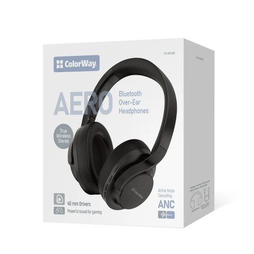 Навушники ColorWay AERO ANC (CW-HBT02BK) Black купити в Україні | Telemart фото