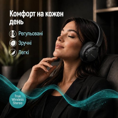 Навушники ColorWay AERO ANC (CW-HBT02BK) Black купити в Україні | Telemart фото