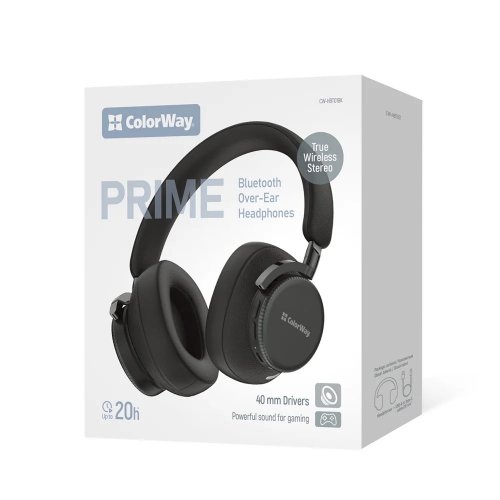 Навушники ColorWay PRIME (CW-HBT01BK) Black купити в Україні | Telemart фото