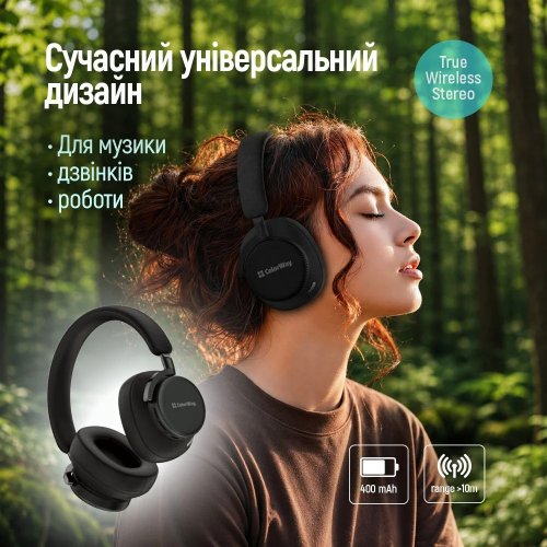 Навушники ColorWay PRIME (CW-HBT01BK) Black купити в Україні | Telemart фото