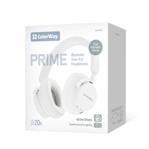 Навушники ColorWay PRIME (CW-HBT01WT) White купити в Україні | Telemart фото