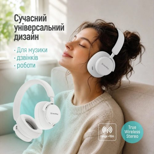 Навушники ColorWay PRIME (CW-HBT01WT) White купити в Україні | Telemart фото