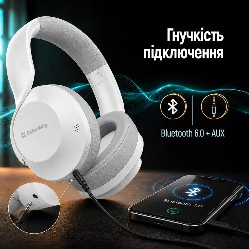 Наушники ColorWay AERO ANC (CW-HBT02WT) White купить в Украине | Telemart фото