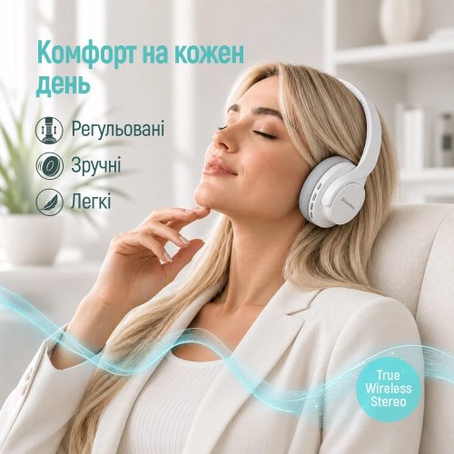 Наушники ColorWay AERO ANC (CW-HBT02WT) White купить в Украине | Telemart фото