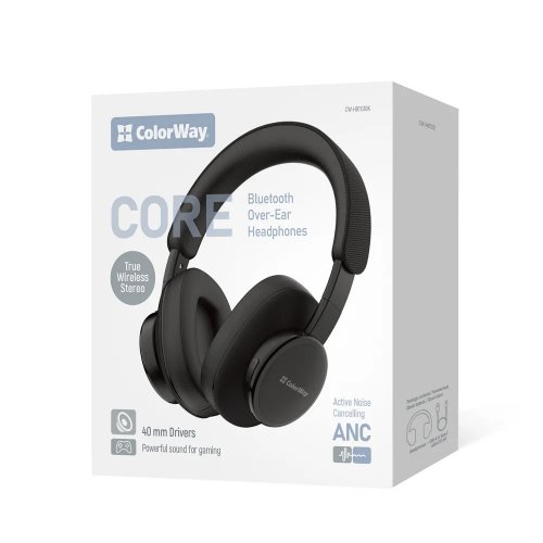 Наушники ColorWay CORE ANC (CW-HBT03BK) Black купить в Украине | Telemart фото
