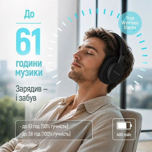 Наушники ColorWay CORE ANC (CW-HBT03BK) Black купить в Украине | Telemart фото