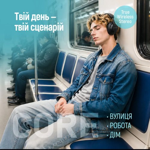 Наушники ColorWay CORE ANC (CW-HBT03BK) Black купить в Украине | Telemart фото