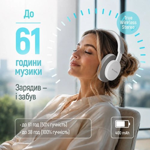Навушники ColorWay CORE ANC (CW-HBT03WG) White/Grey купити в Україні | Telemart фото
