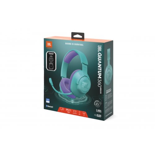 Наушники JBL Quantum 360 Wireless (JBLQTUM360CYN) Cyan купить в Украине | Telemart фото