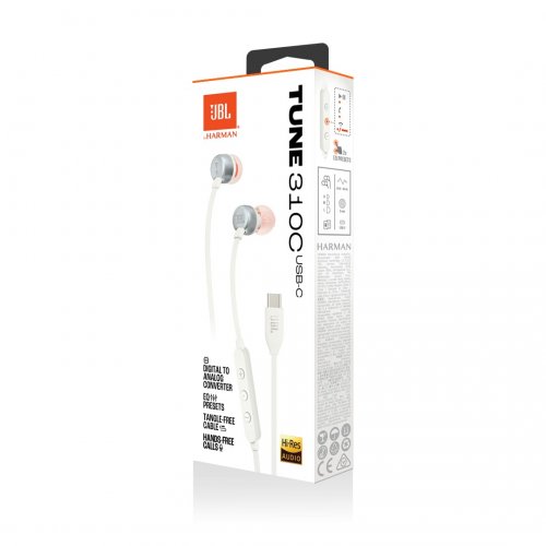 Наушники JBL Tune 310C (JBLT310CWHT) White купить в Украине | Telemart фото