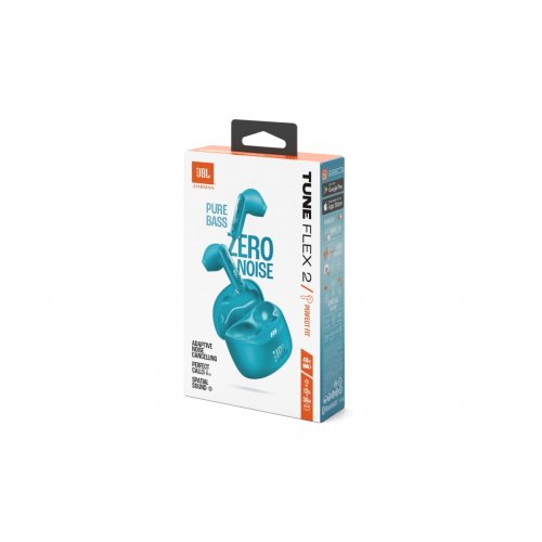 Навушники JBL Tune Flex 2 (JBLTFLEX2TQE) Turquoise купити в Україні | Telemart фото