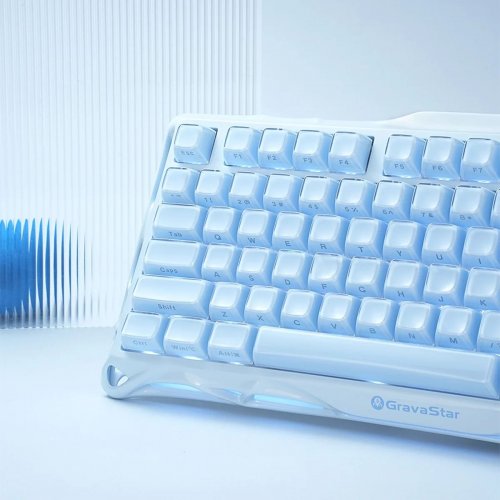 Клавиатура GravaStar Mercury K1 RGB GravaStar x Kailh Cheery Pink (GSK1_BLU) Ice Blue купить в Украине | Telemart фото
