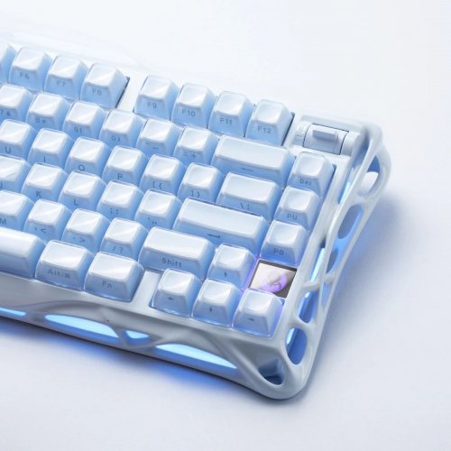 Клавиатура GravaStar Mercury K1 RGB GravaStar x Kailh Cheery Pink (GSK1_BLU) Ice Blue купить в Украине | Telemart фото