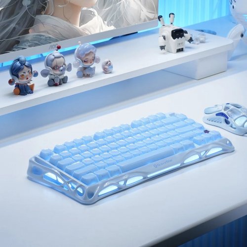 Клавиатура GravaStar Mercury K1 RGB GravaStar x Kailh Cheery Pink (GSK1_BLU) Ice Blue купить в Украине | Telemart фото