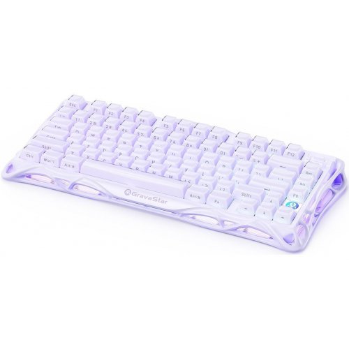 Клавиатура GravaStar Mercury K1 RGB GravaStar x Kailh Cheery Pink (GSK1_PL) Lavender Purple купить в Украине | Telemart фото