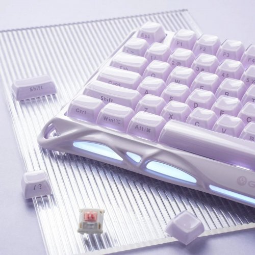 Клавиатура GravaStar Mercury K1 RGB GravaStar x Kailh Cheery Pink (GSK1_PL) Lavender Purple купить в Украине | Telemart фото