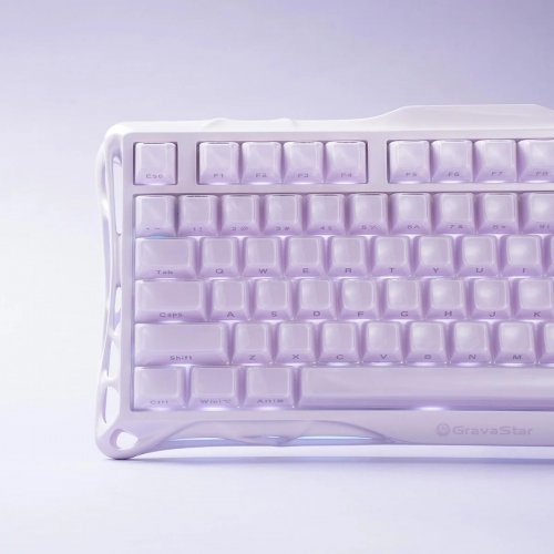 Клавиатура GravaStar Mercury K1 RGB GravaStar x Kailh Cheery Pink (GSK1_PL) Lavender Purple купить в Украине | Telemart фото