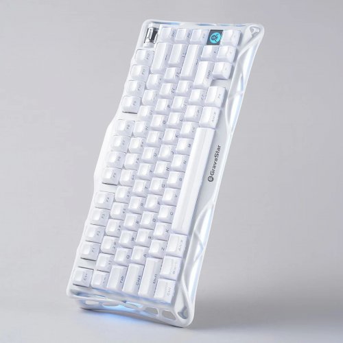 Клавиатура GravaStar Mercury K1 RGB GravaStar x Kailh Cheery Pink (GSK1_WHT) Opaline White купить в Украине | Telemart фото