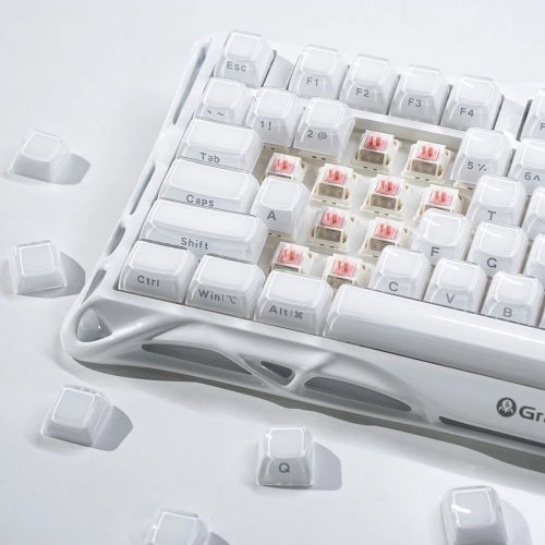 Клавиатура GravaStar Mercury K1 RGB GravaStar x Kailh Cheery Pink (GSK1_WHT) Opaline White купить в Украине | Telemart фото