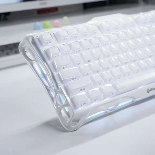 Клавиатура GravaStar Mercury K1 RGB GravaStar x Kailh Cheery Pink (GSK1_WHT) Opaline White купить в Украине | Telemart фото