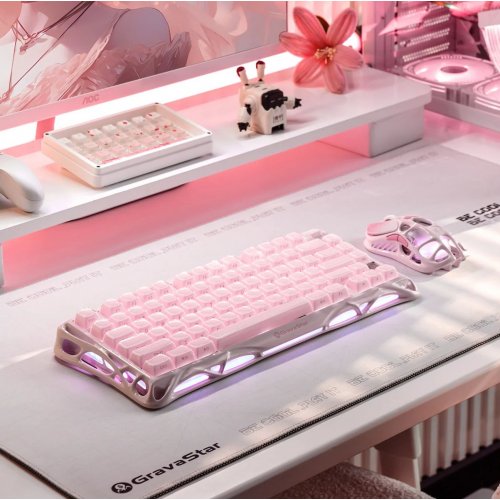 Клавиатура GravaStar Mercury K1 RGB GravaStar x Kailh Cheery Pink (GSK1_P_PNK) Sakura Pink купить в Украине | Telemart фото