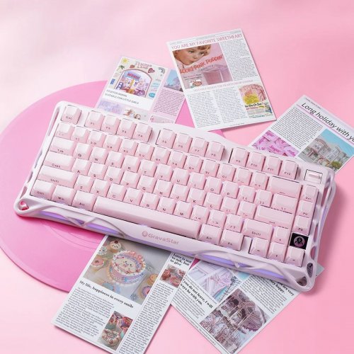 Клавиатура GravaStar Mercury K1 RGB GravaStar x Kailh Cheery Pink (GSK1_P_PNK) Sakura Pink купить в Украине | Telemart фото