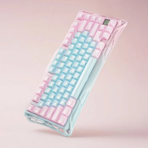 Клавиатура GravaStar Mercury K1 Lite RGB GravaStar x BSUN Grey Wireless (GSK1LITE_PM_MINT) Aurora Mist купить в Украине | Telemart фото