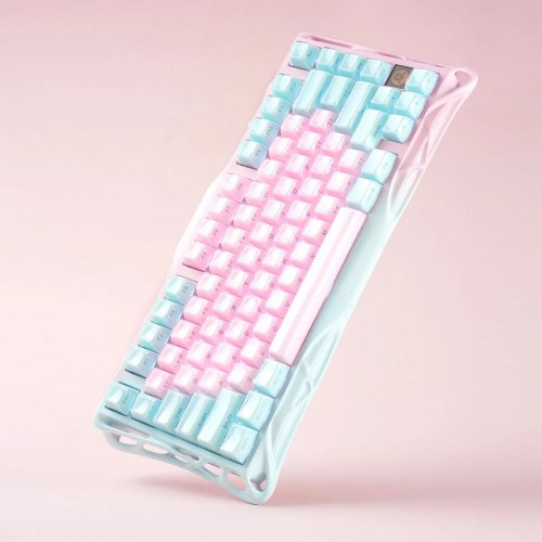 Клавиатура GravaStar Mercury K1 Lite RGB GravaStar x BSUN Grey Wireless (GSK1LITE_PM_PNK) Lumen Rose купить в Украине | Telemart фото