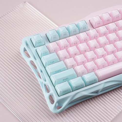 Клавиатура GravaStar Mercury K1 Lite RGB GravaStar x BSUN Grey Wireless (GSK1LITE_PM_PNK) Lumen Rose купить в Украине | Telemart фото