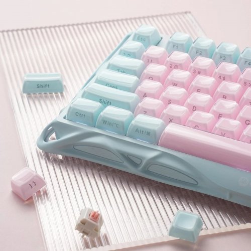 Клавиатура GravaStar Mercury K1 Lite RGB GravaStar x BSUN Grey Wireless (GSK1LITE_PM_PNK) Lumen Rose купить в Украине | Telemart фото