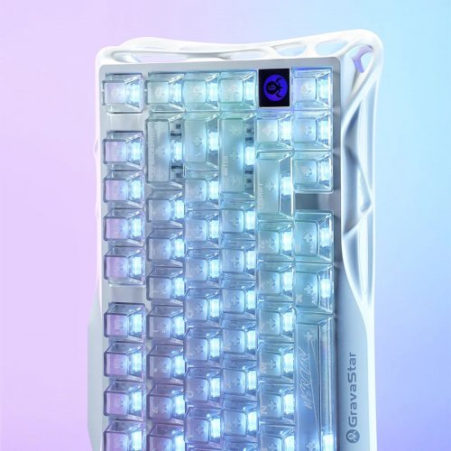 Клавиатура GravaStar Mercury K1 Lite RGB GravaStar x BSUN Grey Wireless (GSK1LITE_XTAL_AUROA) Crystal Aurora купить в Украине | Telemart фото