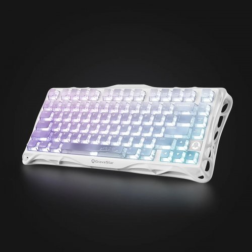Клавиатура GravaStar Mercury K1 Lite RGB GravaStar x BSUN Grey Wireless (GSK1LITE_XTAL_AUROA) Crystal Aurora купить в Украине | Telemart фото