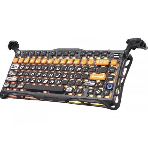 Клавиатура GravaStar Mercury K1 Pro RGB GravaStar x Kailh Speedy Mint Wireless (GSK1PRO_BO_BLK) CyberFlare купить в Украине | Telemart фото