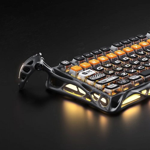 Клавиатура GravaStar Mercury K1 Pro RGB GravaStar x Kailh Speedy Mint Wireless (GSK1PRO_BO_BLK) CyberFlare купить в Украине | Telemart фото